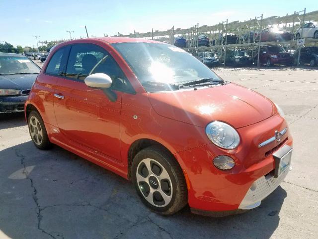 3C3CFFGE2GT161127 - 2016 FIAT 500 ELECTR ORANGE photo 1