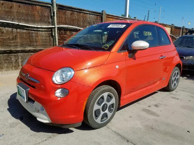 3C3CFFGE2GT161127 - 2016 FIAT 500 ELECTR ORANGE photo 2