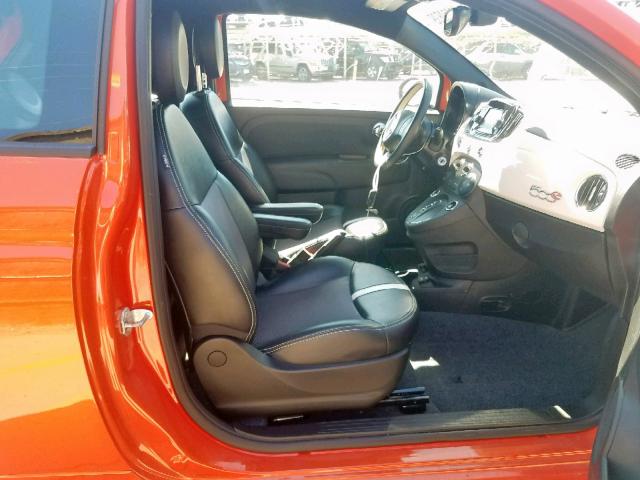 3C3CFFGE2GT161127 - 2016 FIAT 500 ELECTR ORANGE photo 5