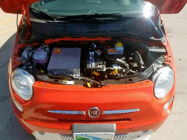 3C3CFFGE2GT161127 - 2016 FIAT 500 ELECTR ORANGE photo 7