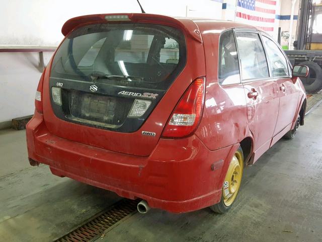 JS2RD41H035203796 - 2003 SUZUKI AERIO SX RED photo 4