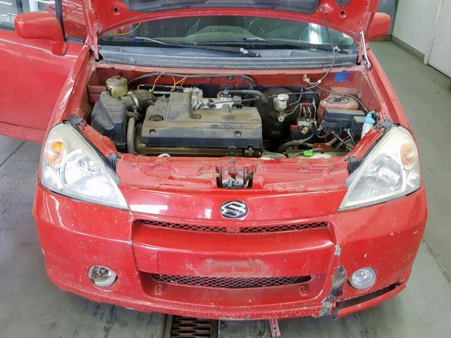 JS2RD41H035203796 - 2003 SUZUKI AERIO SX RED photo 7