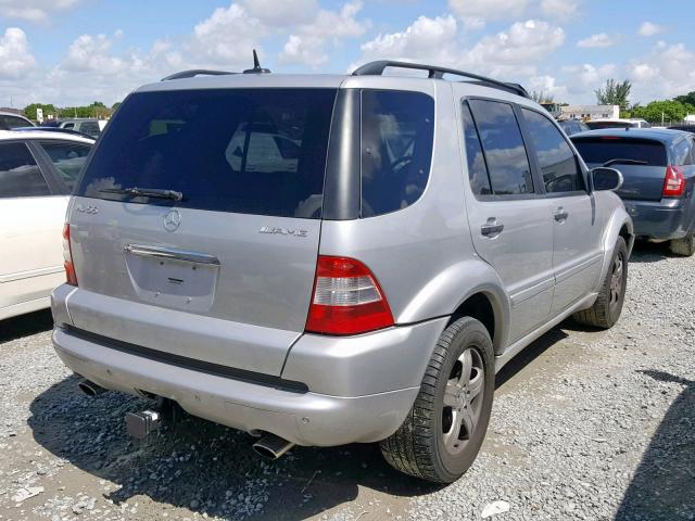 4JGAB74EX2A348877 - 2002 MERCEDES-BENZ ML 55 SILVER photo 4