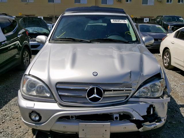 4JGAB74EX2A348877 - 2002 MERCEDES-BENZ ML 55 SILVER photo 9