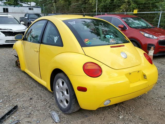 3VWCB21C02M458727 - 2002 VOLKSWAGEN NEW BEETLE 黄色 照片 3
