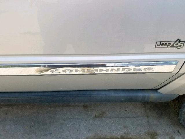 1J8HG48N76C280232 - 2006 JEEP COMMANDER SILVER photo 9