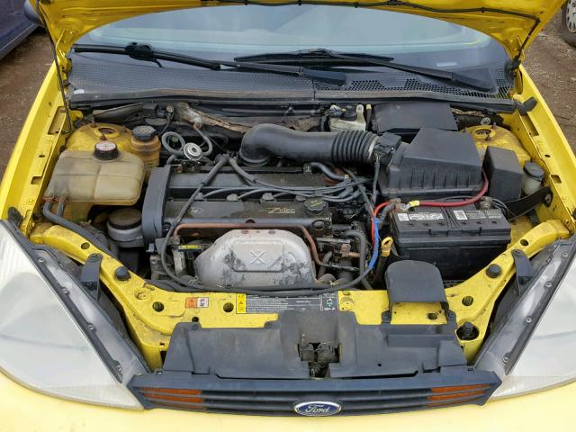 3FAFP31381R129532 - 2001 FORD FOCUS ZX3 YELLOW photo 7