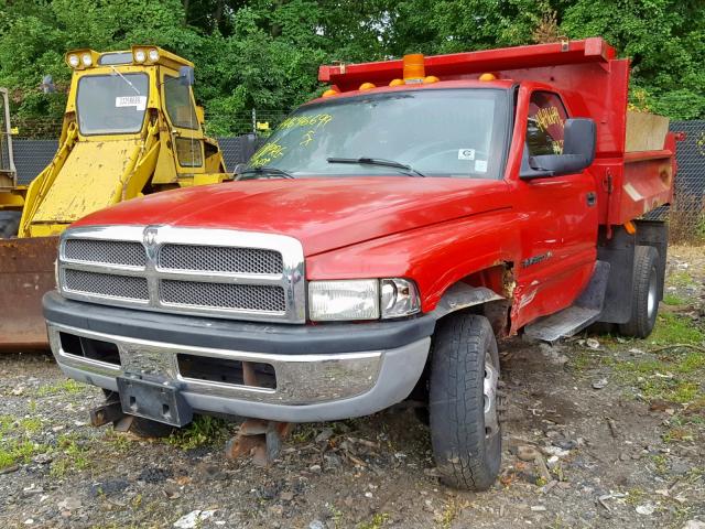 3B6MF36551M571538 - 2001 DODGE RAM 3500 RED photo 2