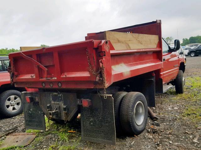 3B6MF36551M571538 - 2001 DODGE RAM 3500 RED photo 4