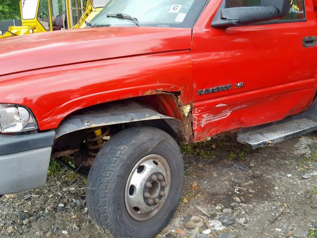 3B6MF36551M571538 - 2001 DODGE RAM 3500 RED photo 9