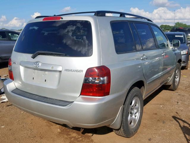 JTEGD21A840096337 - 2004 TOYOTA HIGHLANDER SILVER photo 4