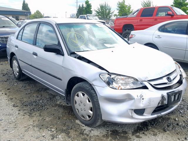 1HGES16355L030111 - 2005 HONDA CIVIC DX V SILVER photo 1