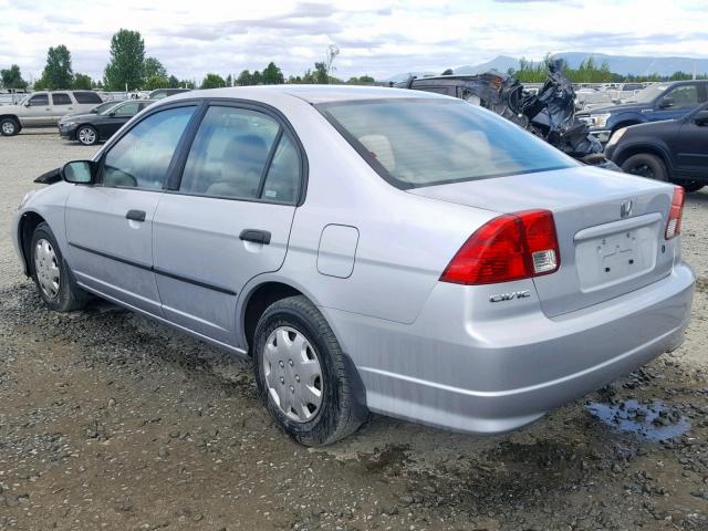 1HGES16355L030111 - 2005 HONDA CIVIC DX V SILVER photo 3