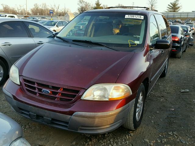 2FMZA5142YBA09050 - 2000 FORD WINDSTAR L MAROON photo 2