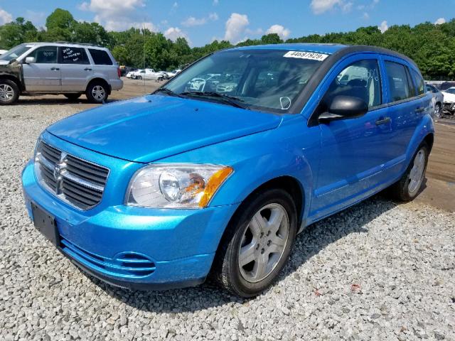 1B3HB48B38D692268 - 2008 DODGE CALIBER SX BLUE photo 2