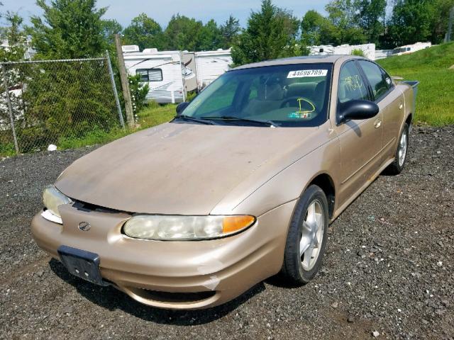 1G3NL52E81C219095 - 2001 OLDSMOBILE ALERO GL BEIGE photo 2