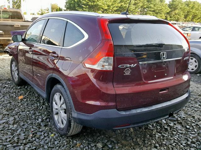 5J6RM4H71DL074479 - 2013 HONDA CR-V EXL RED photo 3