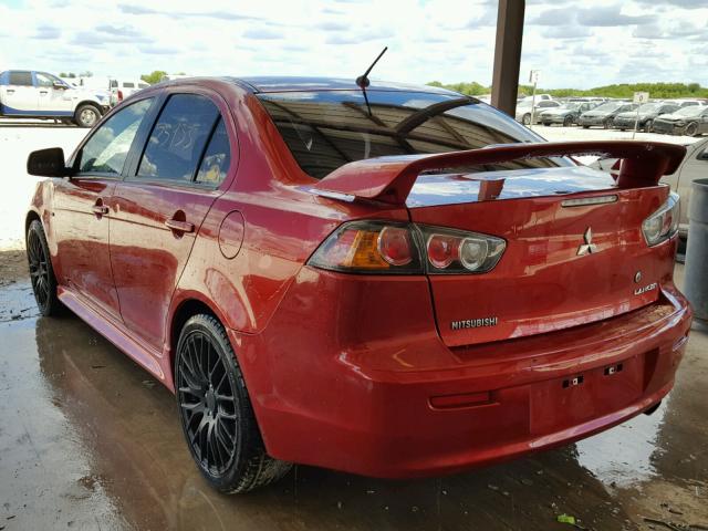 JA32U8FW8DU013647 - 2013 MITSUBISHI LANCER GT RED photo 3