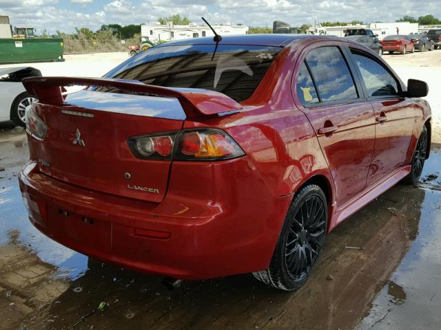 JA32U8FW8DU013647 - 2013 MITSUBISHI LANCER GT RED photo 4