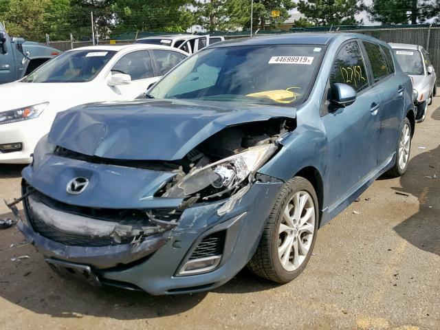 JM1BL1H56A1262140 - 2010 MAZDA 3 S BLUE photo 2