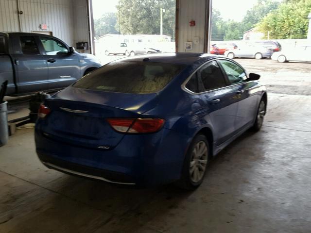 1C3CCCAB9FN611831 - 2015 CHRYSLER 200 LIMITE BLUE photo 4