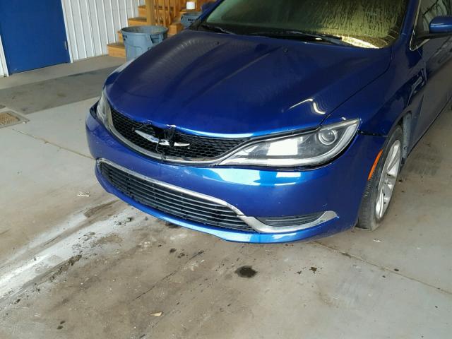 1C3CCCAB9FN611831 - 2015 CHRYSLER 200 LIMITE BLUE photo 9