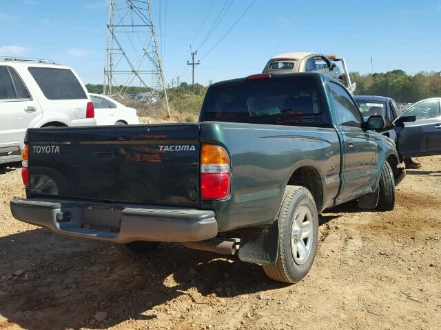 5TENL42N44Z347169 - 2004 TOYOTA TACOMA GREEN photo 4