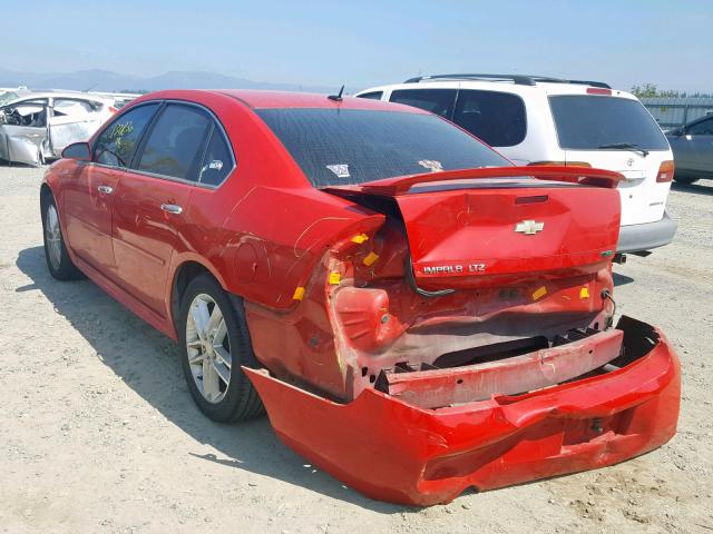 2G1WC5E31D1184630 - 2013 CHEVROLET IMPALA LTZ RED photo 3