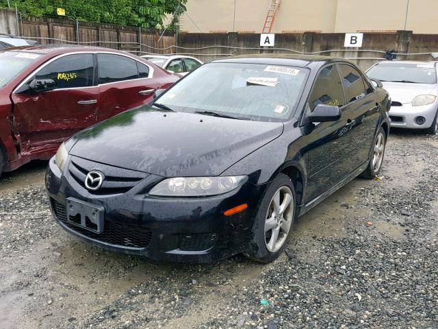 1YVHP80CX85M36774 - 2008 MAZDA 6 I BLACK photo 2