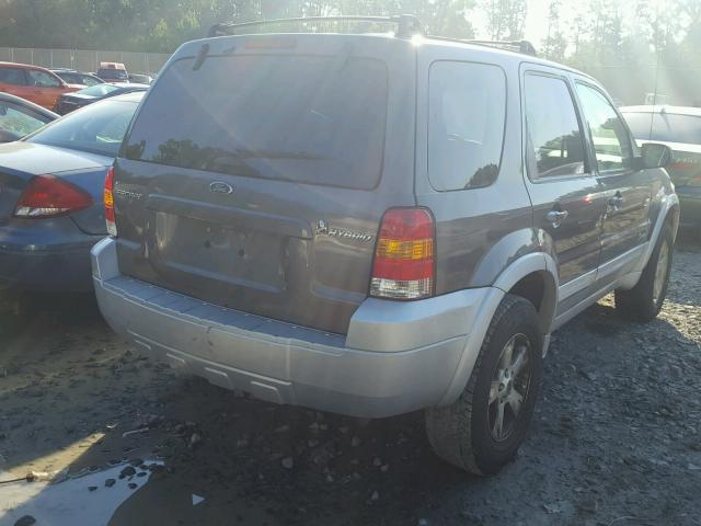 1FMYU95H26KC44199 - 2006 FORD ESCAPE HEV GRAY photo 4