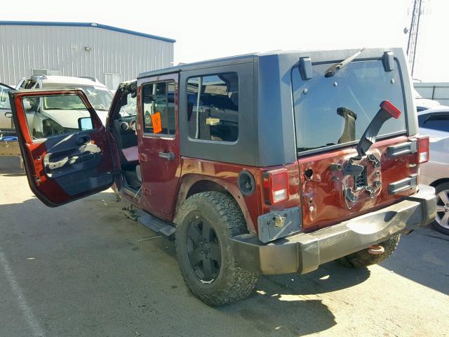 1J4GA59137L118700 - 2007 JEEP WRANGLER S წითელი ფოტო 3