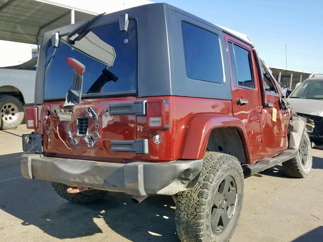 1J4GA59137L118700 - 2007 JEEP WRANGLER S წითელი ფოტო 4