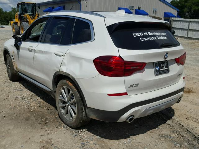 5UXTR7C53KLF23583 - 2019 BMW X3 SDRIVE3 WHITE photo 3