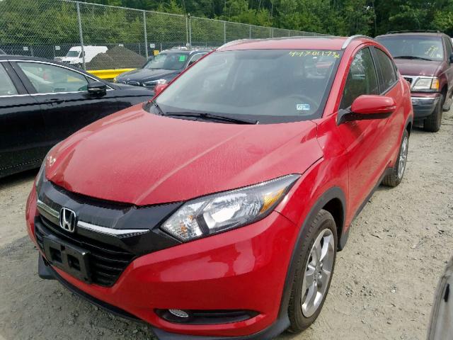 3CZRU6H76GM767157 - 2016 HONDA HR-V EXL RED photo 2