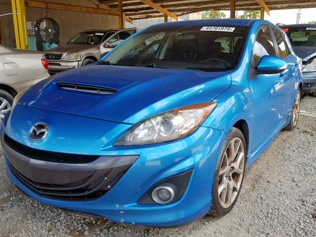 JM1BL1K39B1443354 - 2011 MAZDA SPEED 3 BLUE photo 2