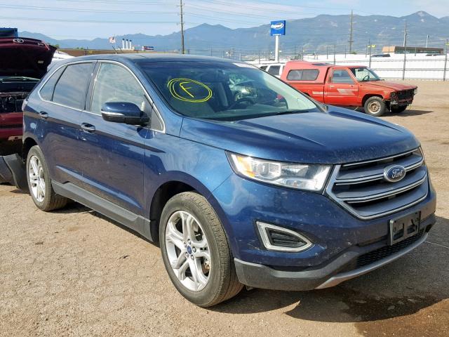 2FMPK4K96HBC02522 - 2017 FORD EDGE TITAN BLUE photo 1