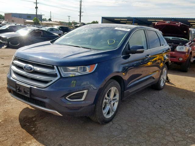 2FMPK4K96HBC02522 - 2017 FORD EDGE TITAN BLUE photo 2