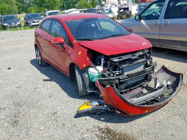 KNADN5A33E6912034 - 2014 KIA RIO EX RED photo 1