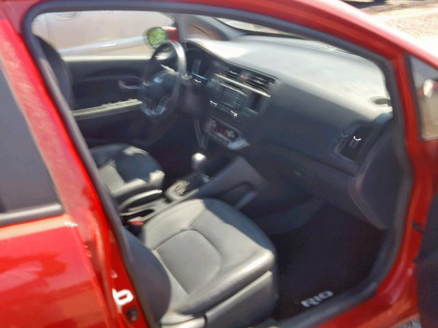 KNADN5A33E6912034 - 2014 KIA RIO EX RED photo 5