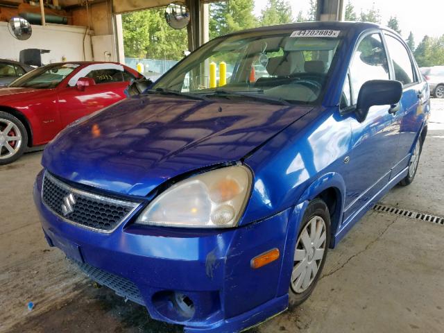 JS2RB62S265300059 - 2006 SUZUKI AERIO BLUE photo 2