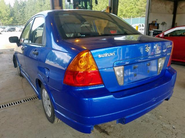 JS2RB62S265300059 - 2006 SUZUKI AERIO BLUE photo 3