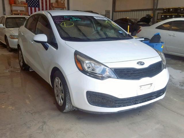 KNADM4A38E6394905 - 2014 KIA RIO LX WHITE photo 1