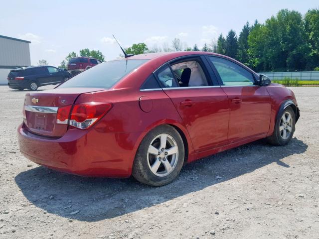 1G1PF5S90B7135343 - 2011 CHEVROLET CRUZE LT RED photo 4