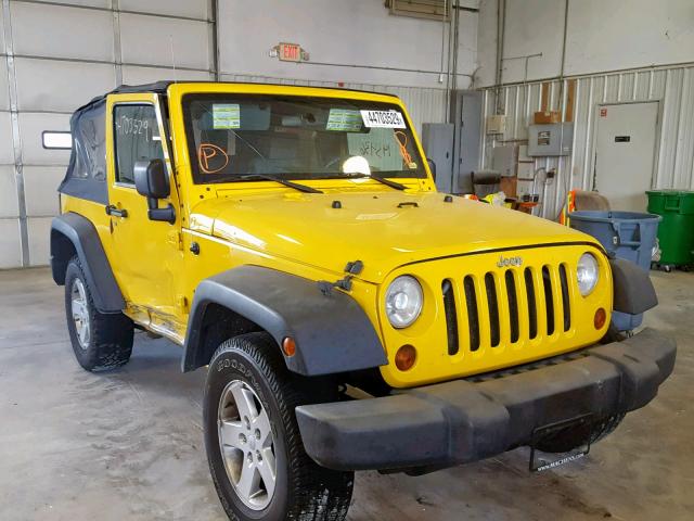 1J4FA24188L601473 - 2008 JEEP WRANGLER X YELLOW photo 1