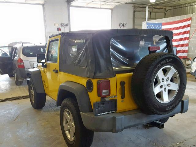 1J4FA24188L601473 - 2008 JEEP WRANGLER X YELLOW photo 3