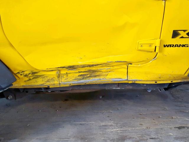 1J4FA24188L601473 - 2008 JEEP WRANGLER X YELLOW photo 9