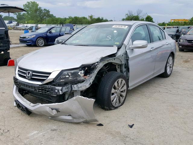 1HGCR2F88EA001430 - 2014 HONDA ACCORD EXL SILVER photo 2