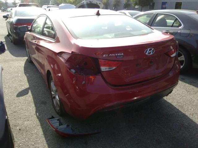 KMHDH6AE0DU012988 - 2013 HYUNDAI ELANTRA CO RED photo 3