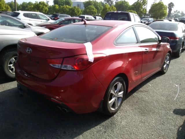 KMHDH6AE0DU012988 - 2013 HYUNDAI ELANTRA CO RED photo 4