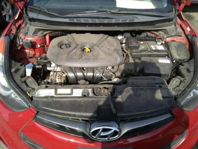 KMHDH6AE0DU012988 - 2013 HYUNDAI ELANTRA CO RED photo 7